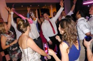 People dancing at !daft! Christmas party