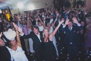 Audience celebrating at 40th birthday party