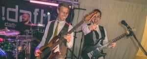 Bekrshire wedding band guitarists performing at a wedding gig